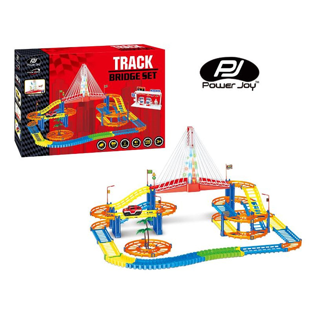 P.JOY PJOY-VROOM-MAGIC-TRACK-BRIDGE-SET-BO