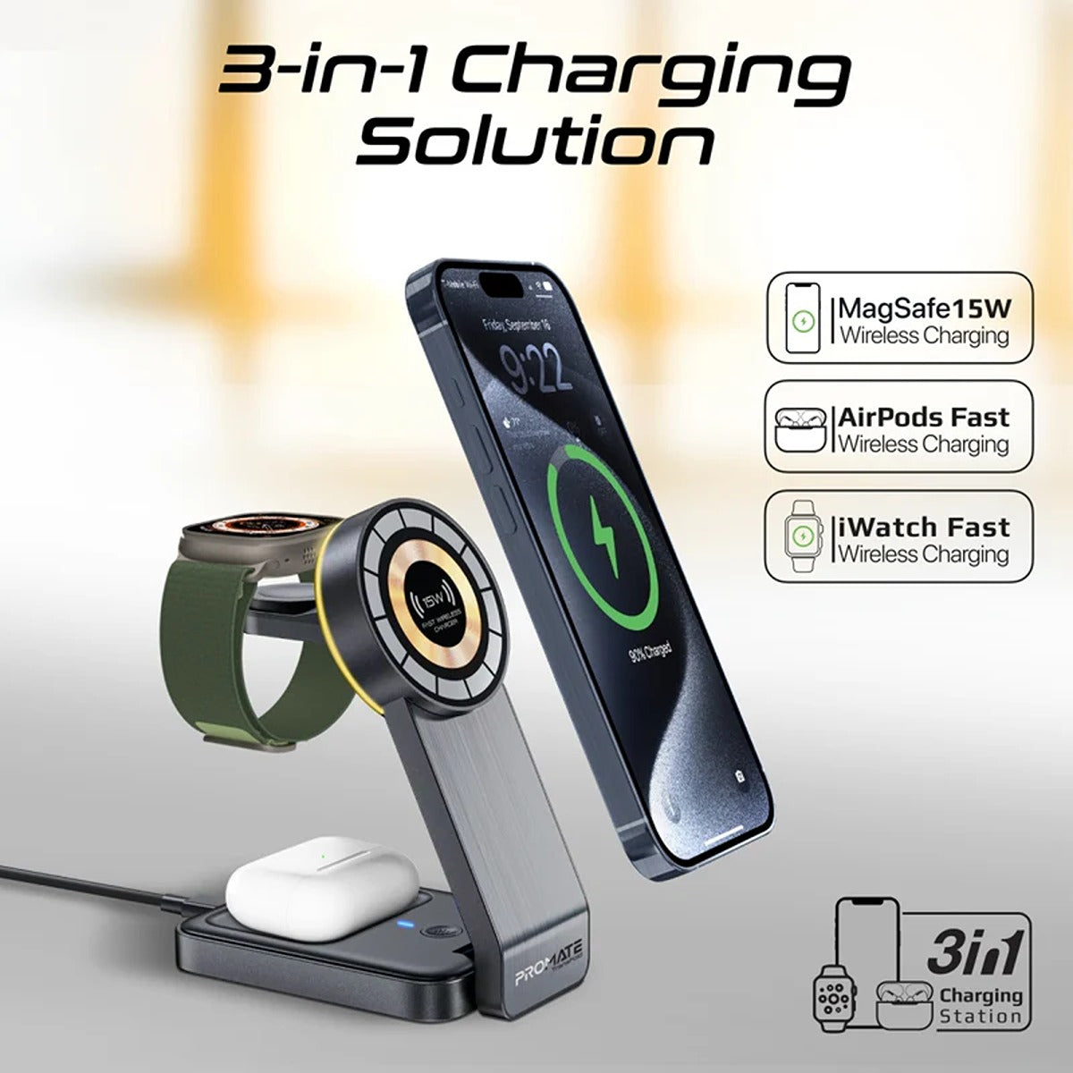 Promate TRANSFOLD.BLACK