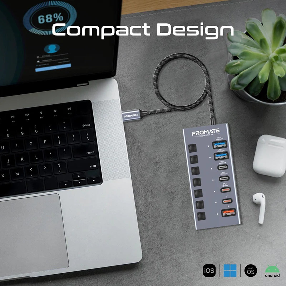 Promate GegaHub-10G.UK