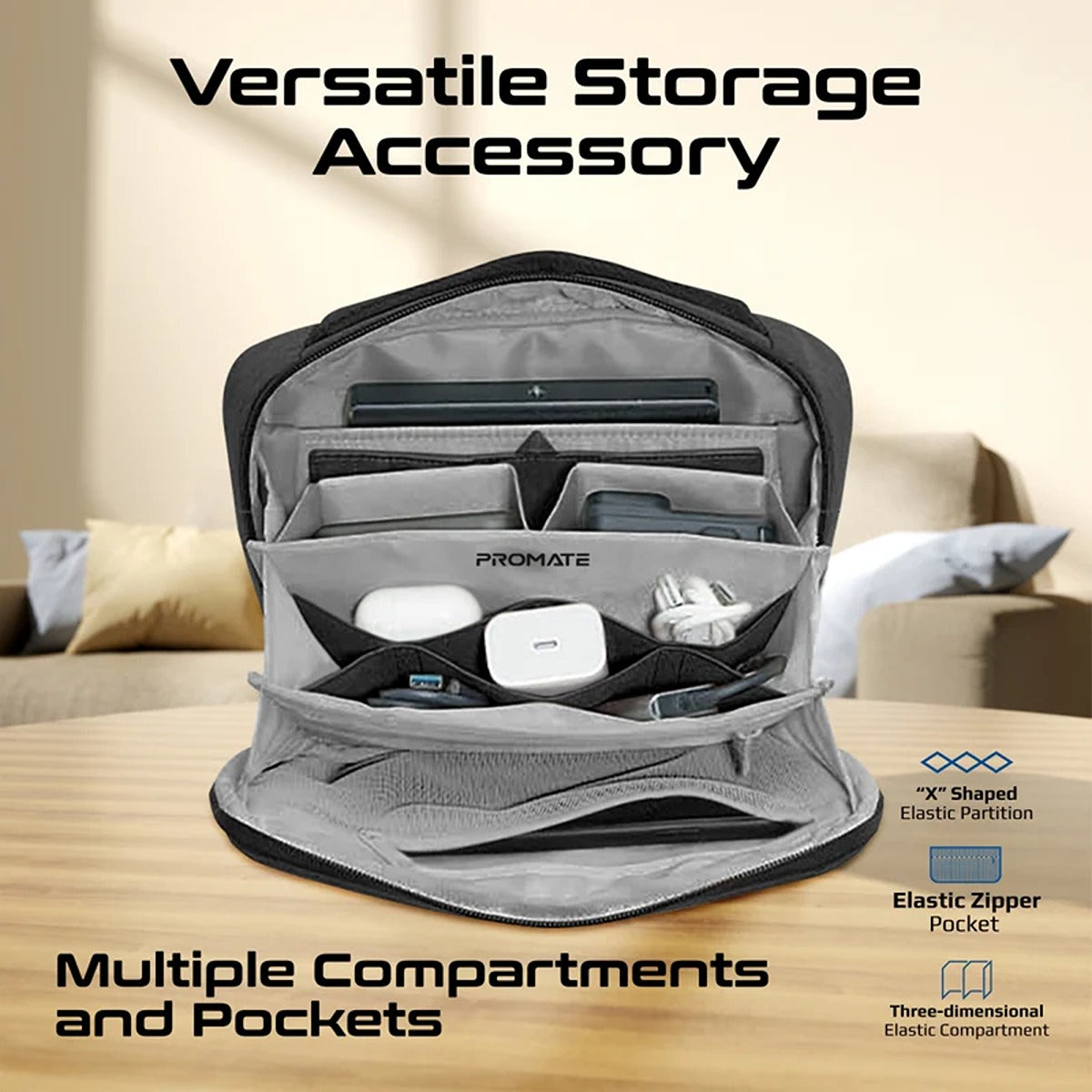 Promate UrbanPouch.Black