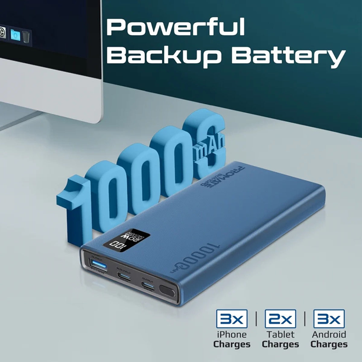 Promate Bolt-10PD.Blue