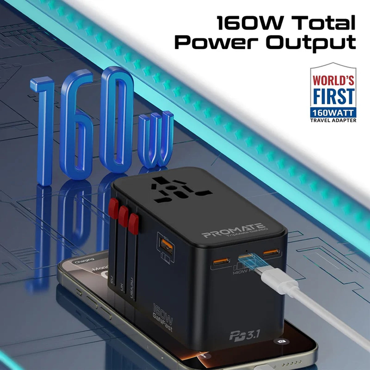 Promate TripMate-GaN160