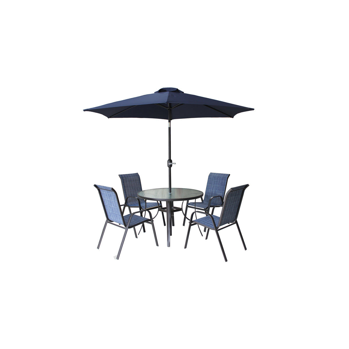 Procamp Large Steel Round 6 Piece Patio Set