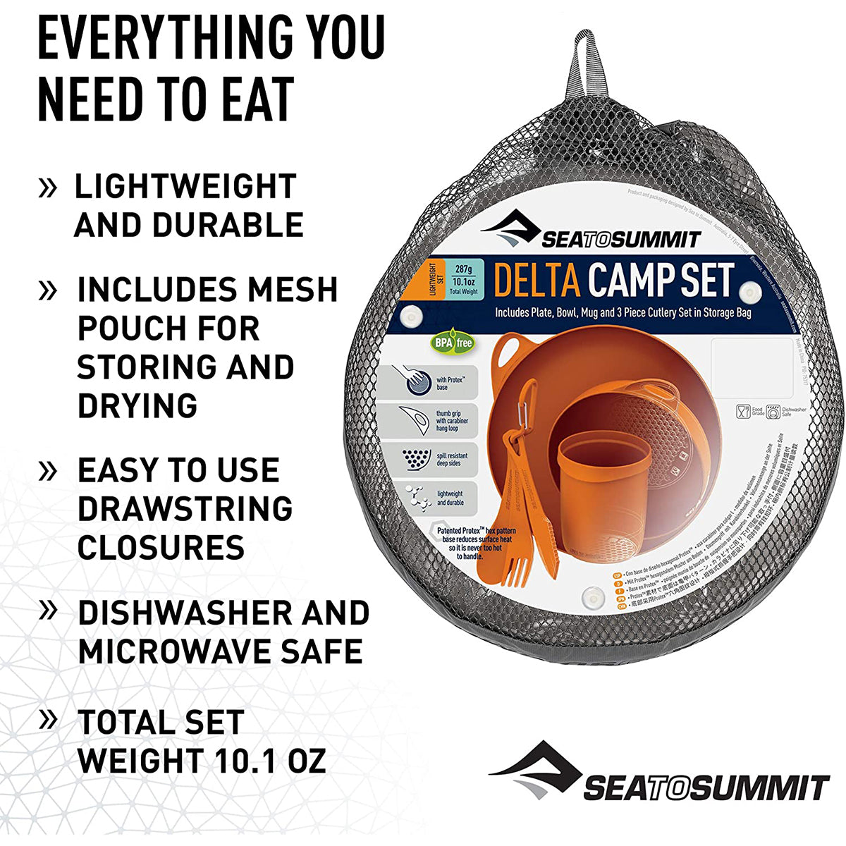 Sea to Summit S2S Delta Camp Set (Bowl, Plate, Mug, Cutlery) Grey