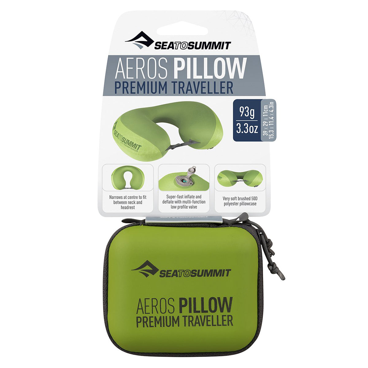 Sea to Summit S2S Aeros Premium Pillow Traveller Lime