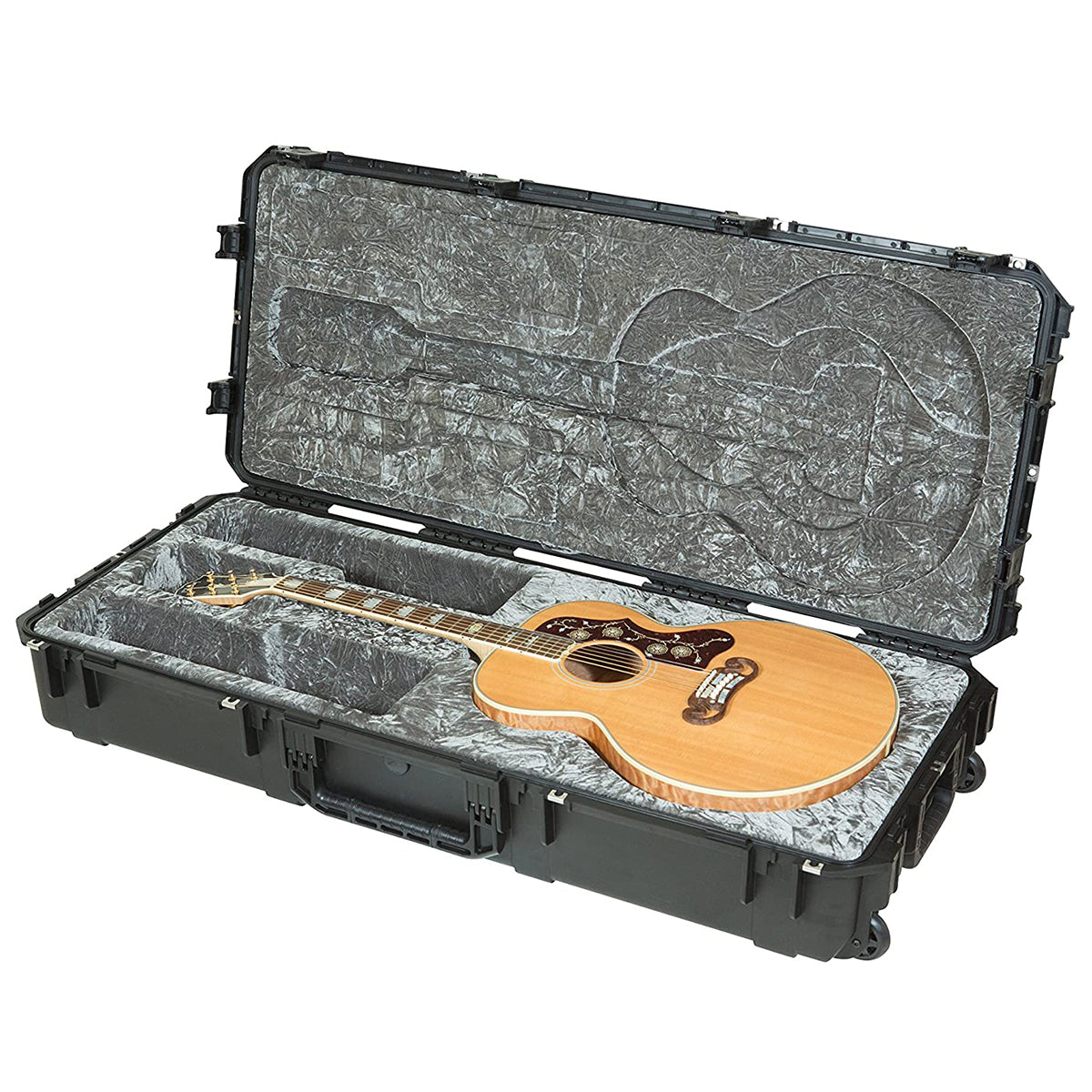 SKB iSeries Injection Molded Jumbo Guitar Case with Wheels