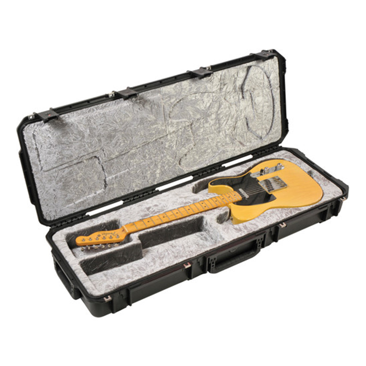 SKB iSeries Guitar Case, Strat/Tele Shaped Interior - TSA Latches, w/wheels