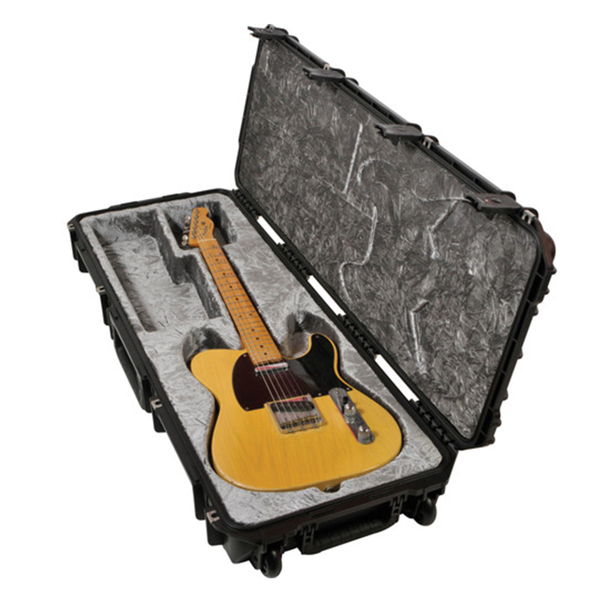 SKB iSeries Guitar Case, Strat/Tele Shaped Interior - TSA Latches, w/wheels