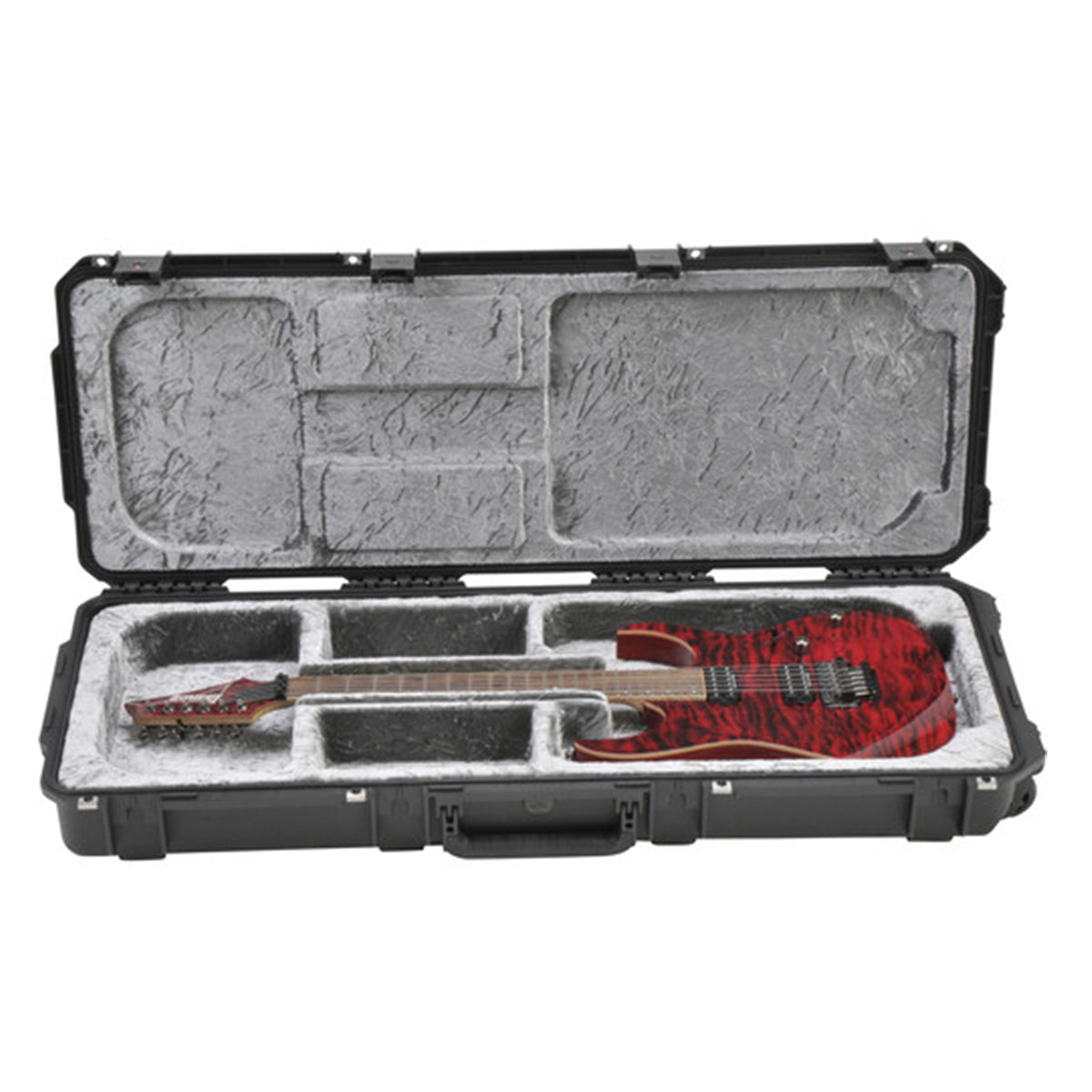 SKB iSeries Waterproof Open Cavity Flight Case for Electric Guitar w/wheels