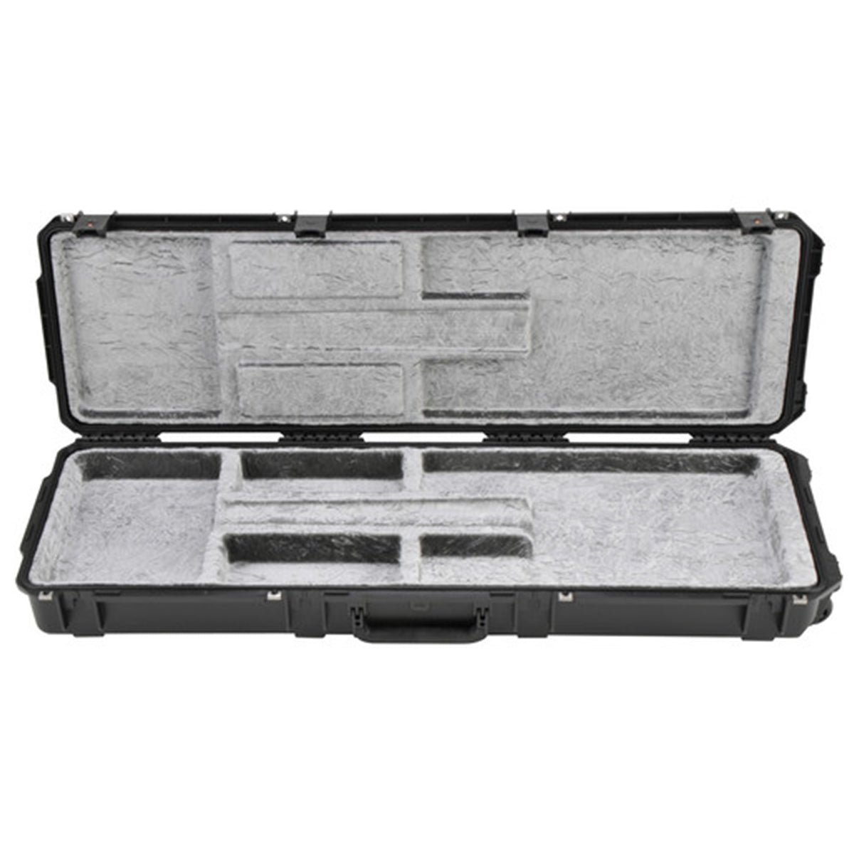 SKB iSeries Waterproof Electric Bass Guitar Case, Open Interior, TSA Latches, w/wheels