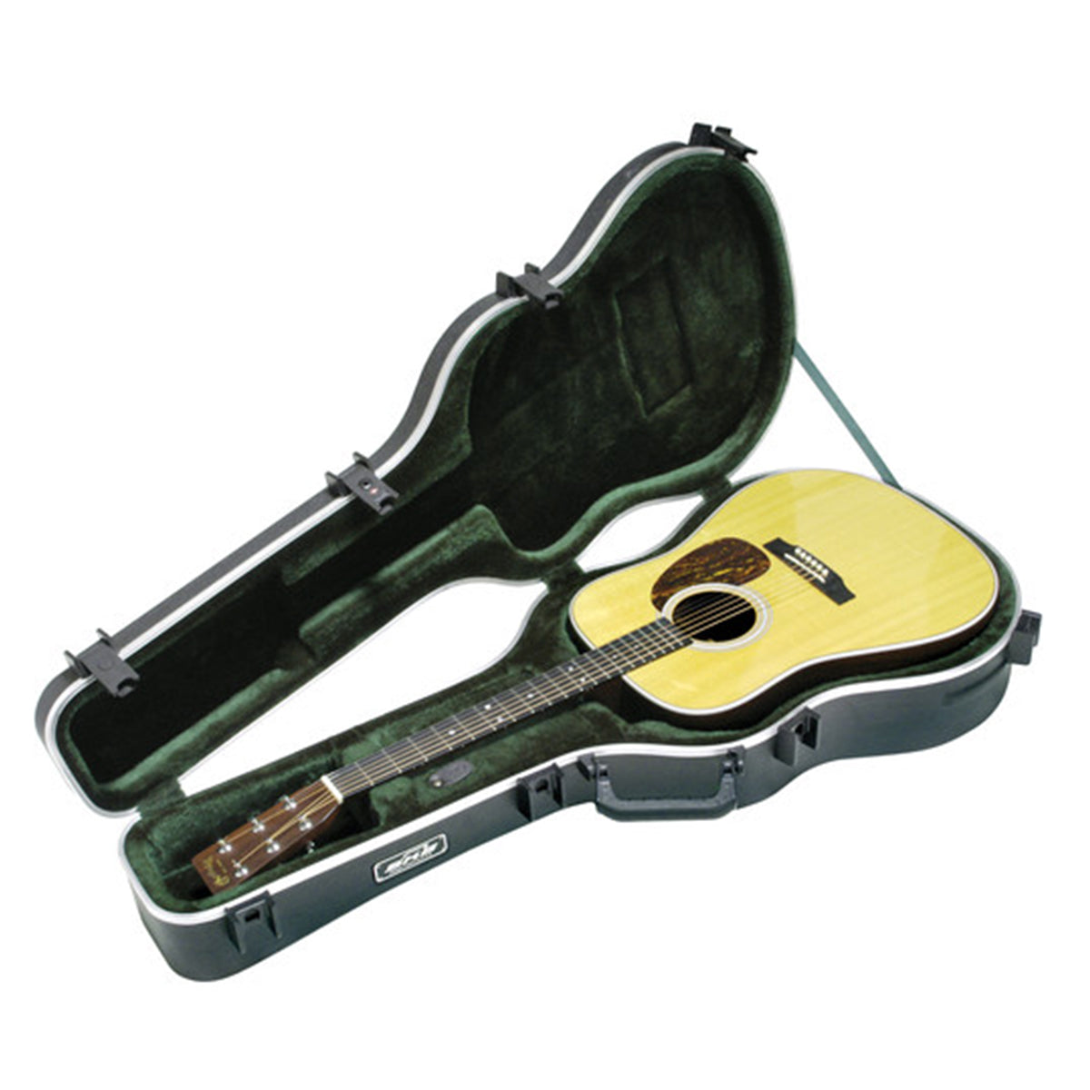SKB Acoustic Dreadnought Shaped Hardshell - TSA Latch, Over-Molded Handle Deluxe Guitar Case