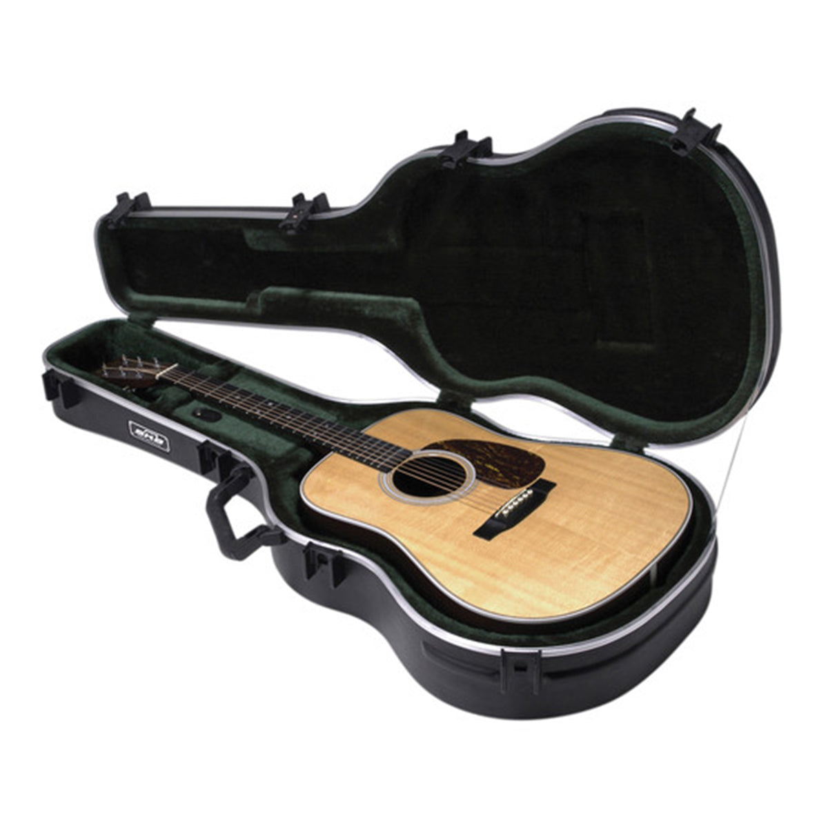 SKB Acoustic Dreadnought Shaped Hardshell - TSA Latch, Over-Molded Handle Deluxe Guitar Case