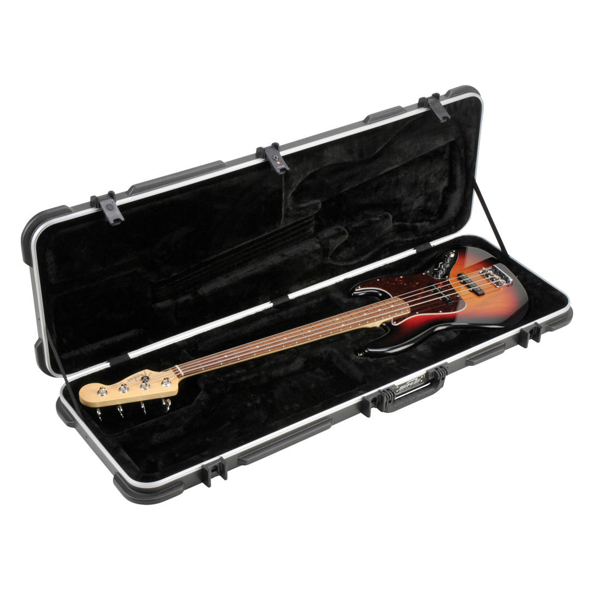 SKB Electric Bass Rectangular Hardshell - TSALatch, Over-Molded Handle Guitar Case