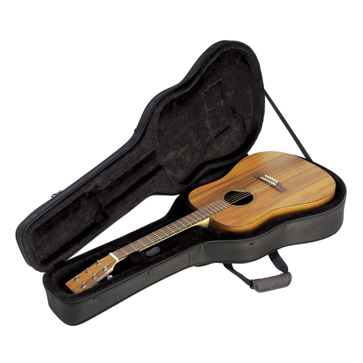 SKB Acoustic Case with EPS Foam Interior/Nylon exterior, back straps Soft Guitar Case