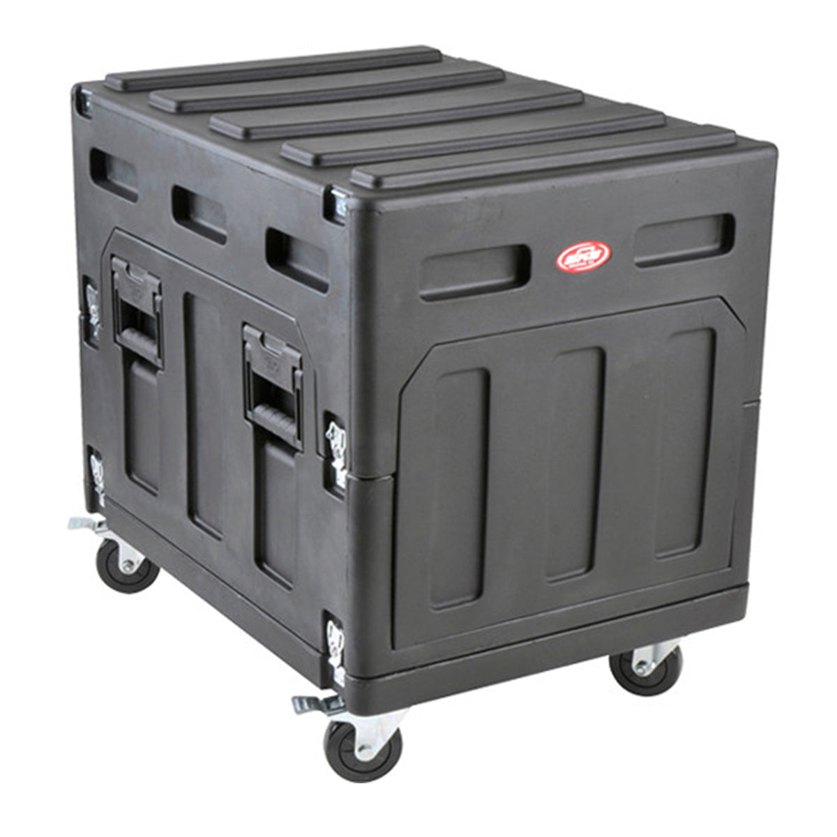 SKB Mighty Gig Rig: 14U+ Top Rack, 6U Front Rack w/rear rails, Built-in pedestal
