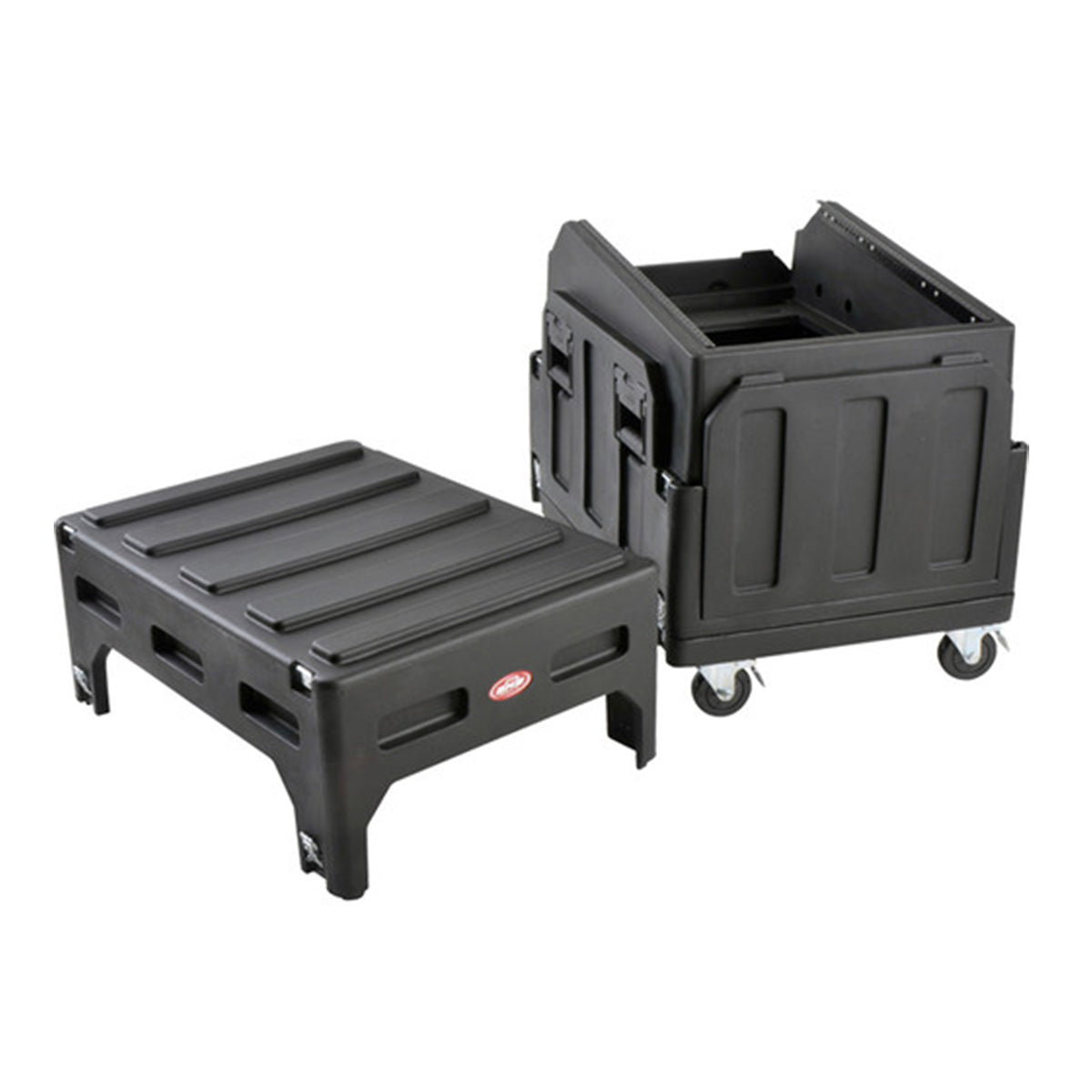 SKB Mighty Gig Rig: 14U+ Top Rack, 6U Front Rack w/rear rails, Built-in pedestal