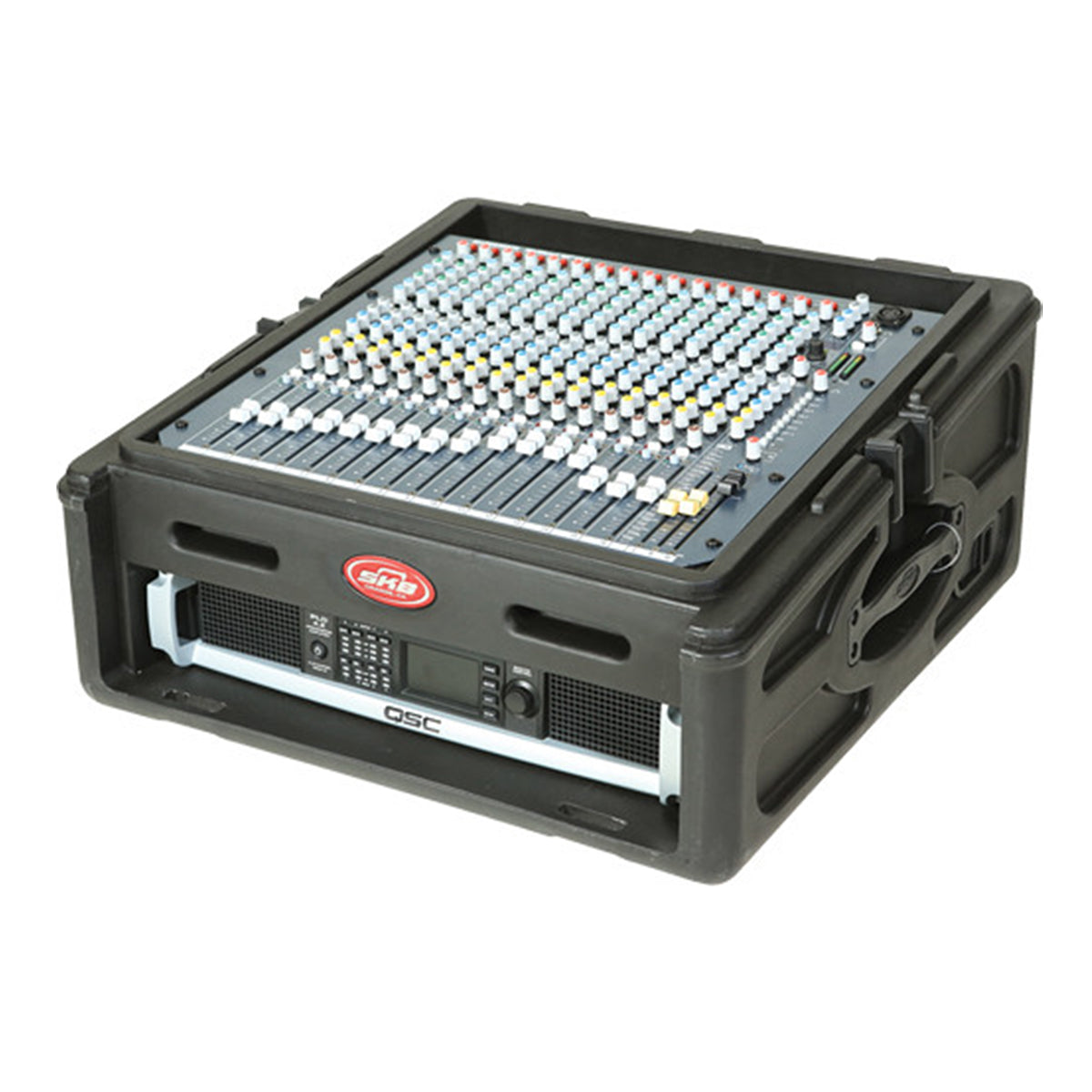 SKB Roto Rack Case 10U Top Rack, 2U Front Rack, Steel Rails, Hard top, L/R Access doors