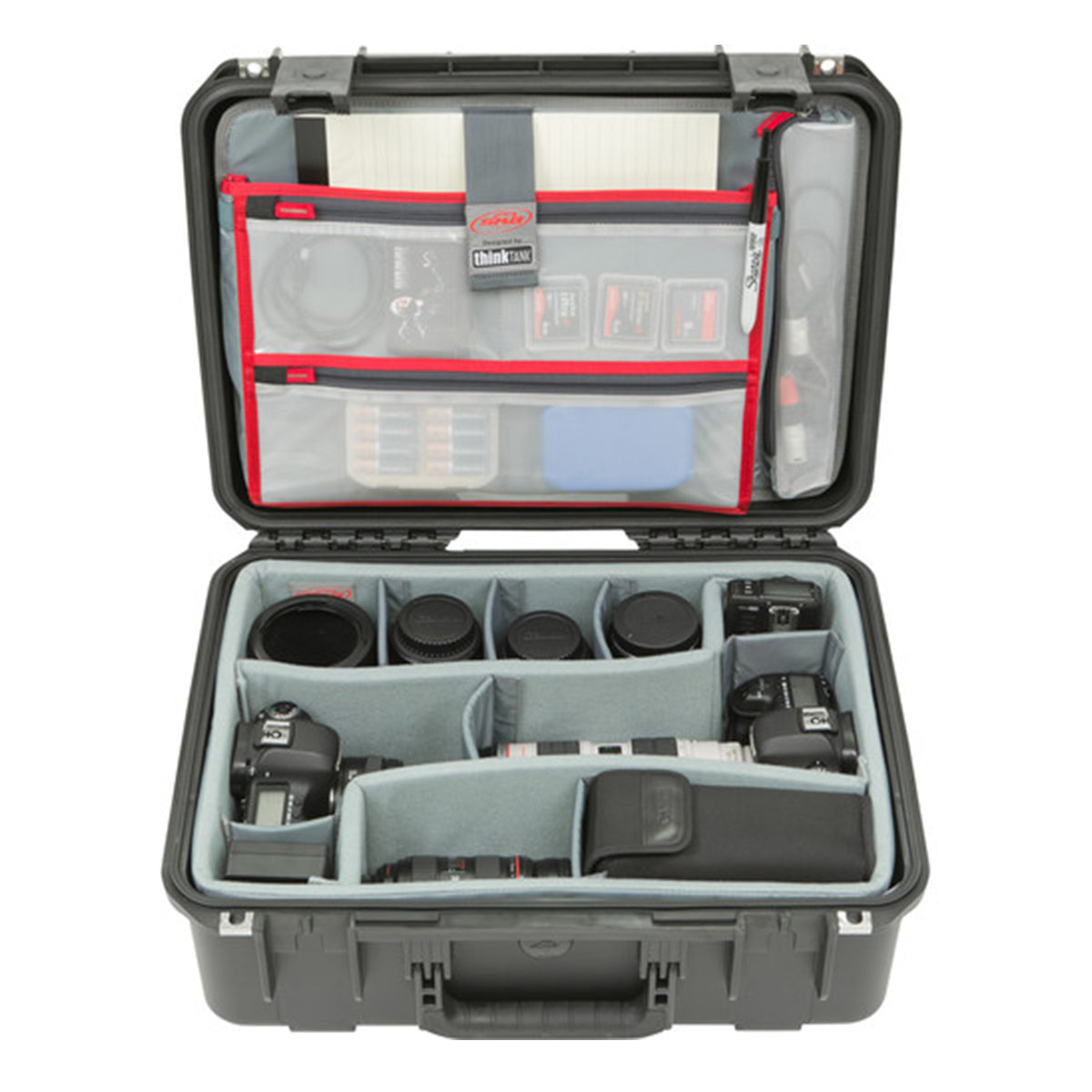 SKB iSeries 1813-7 Case with Think Tank Photo Dividers & Lid Organizer (Black)