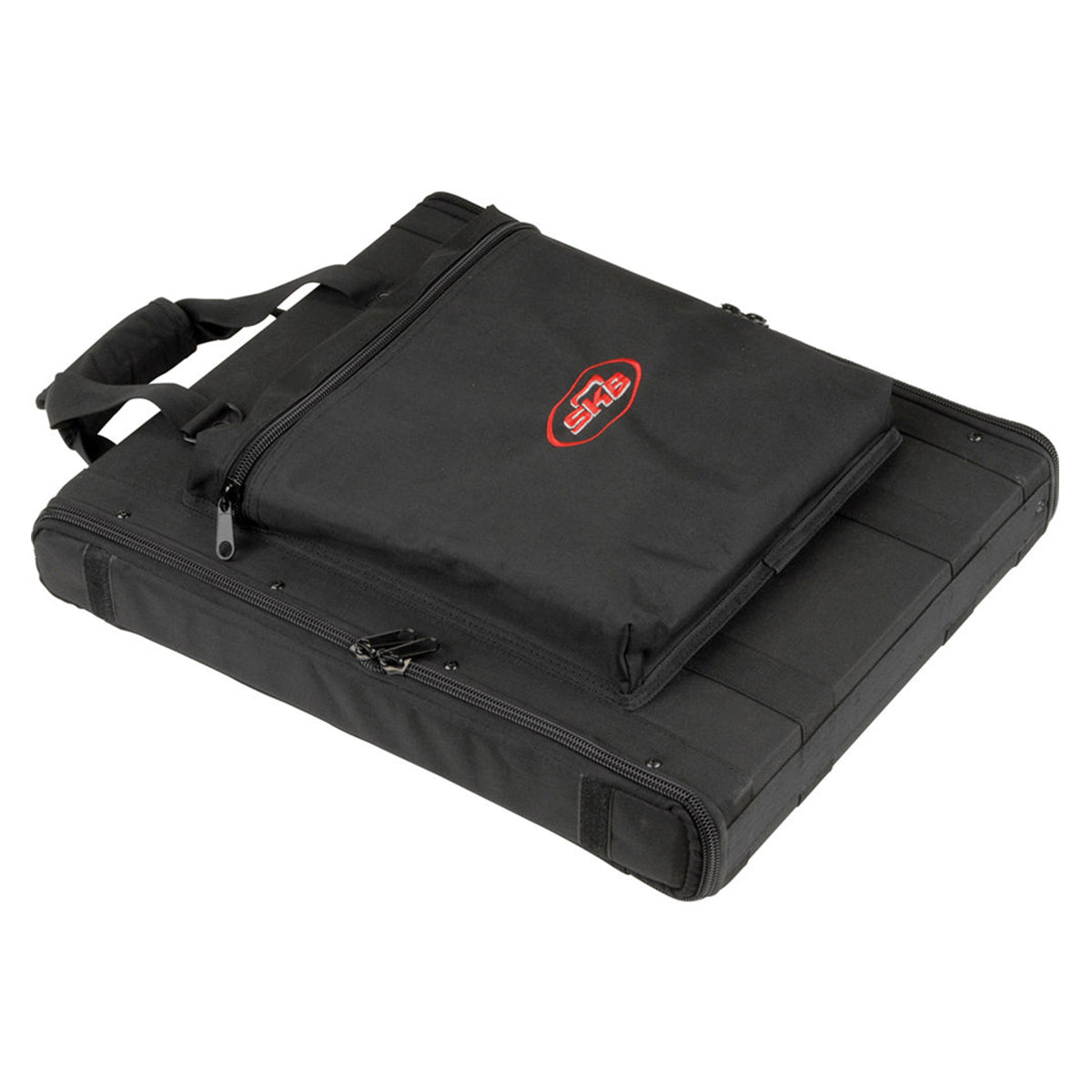 SKB 1U Soft Rack Case, Steel Rails, Heavy Duty zippers, outer pocket, Shoulder straps