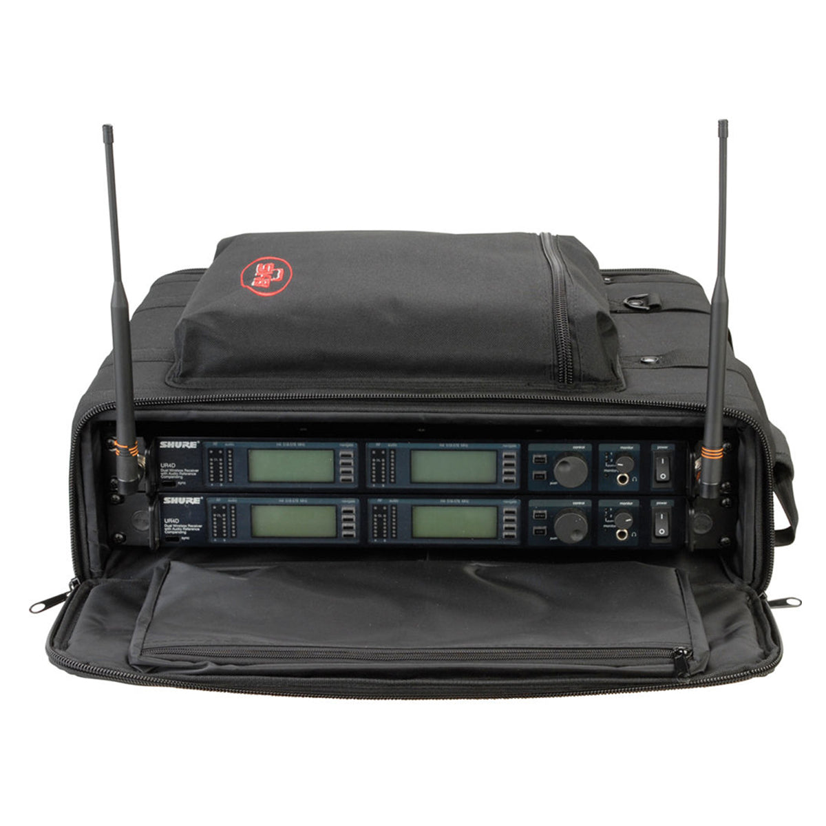 SKB 2U Soft Rack Case, Steel Rails, Heavy Duty Zippers, Outer Pocket, Shoulder Straps