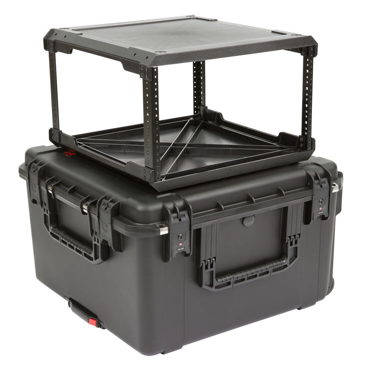 SKB iSeries Case with Removeable 6U Aluminum Rack Cage, TSA Locking Latches, Wheels