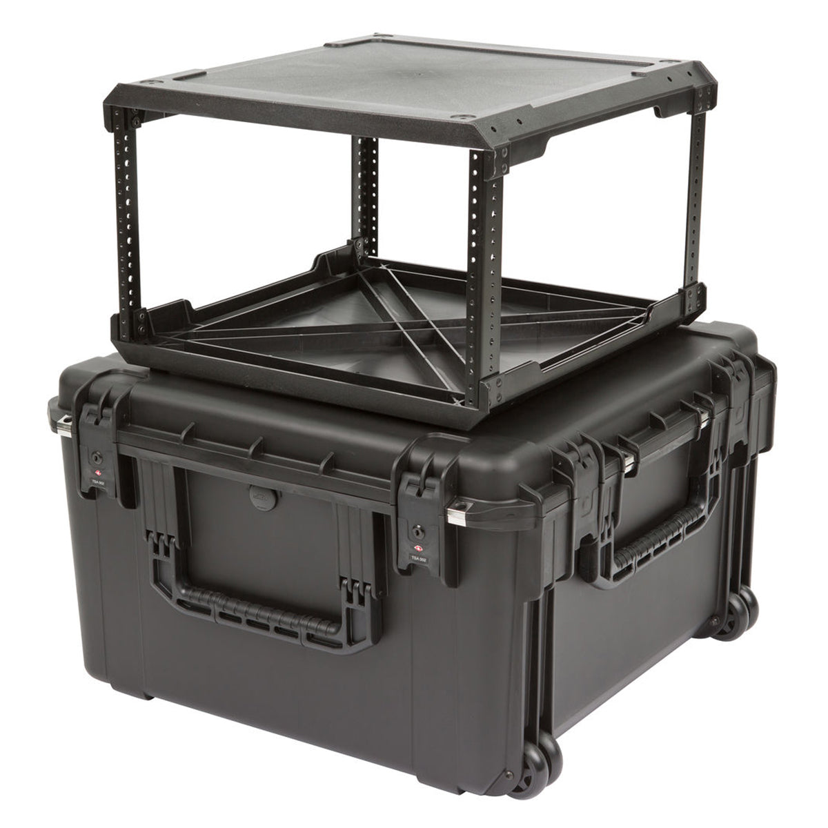 SKB iSeries Case with Removeable 6U Aluminum Rack Cage, TSA Locking Latches, Wheels