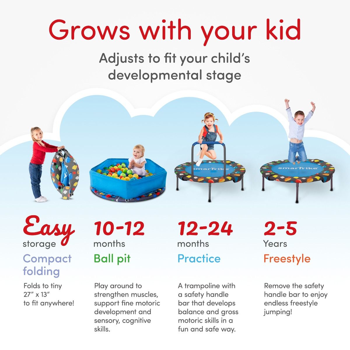 Smartrike Activity Center 3in1 Trampoline
