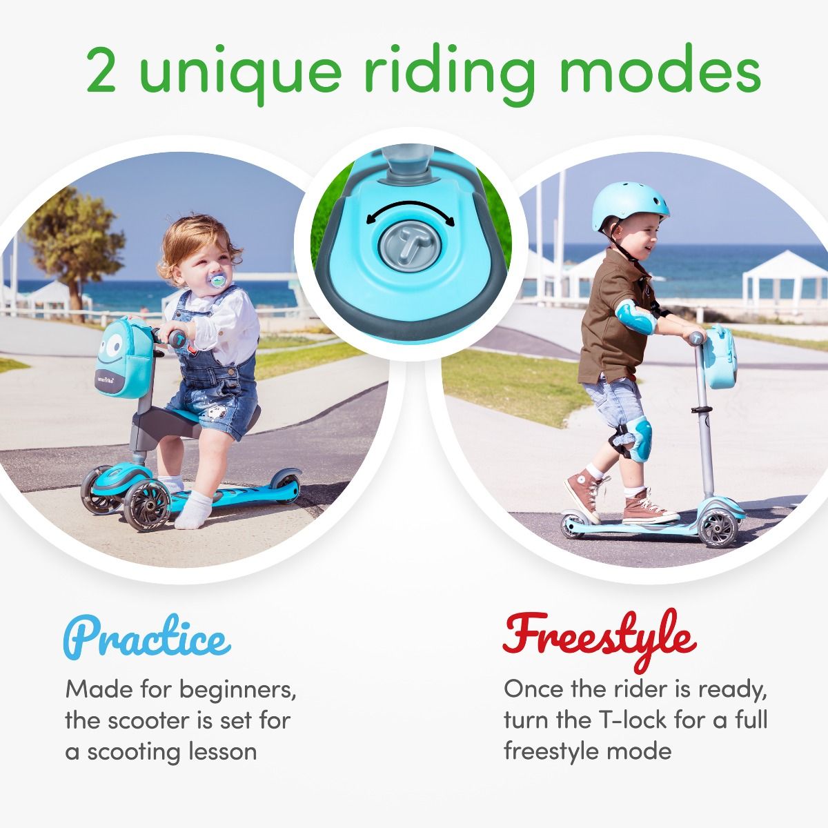 Smartrike T-Scooter T1 -Blue (W/Safety Gear)