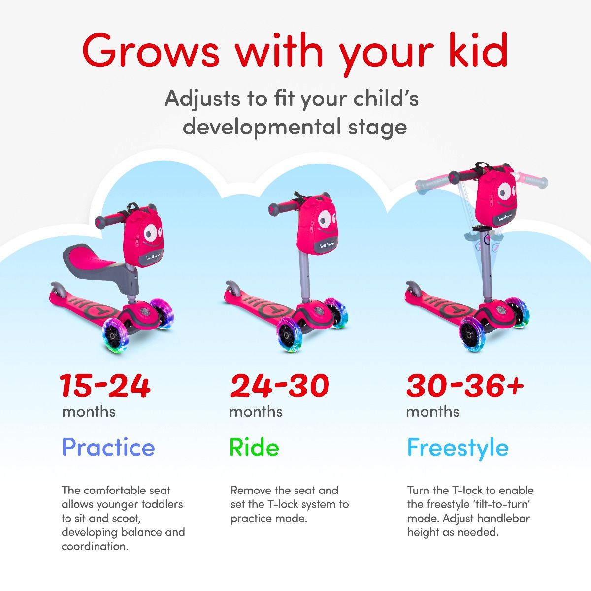 Smartrike Kids T-Scooter T1 - Pink