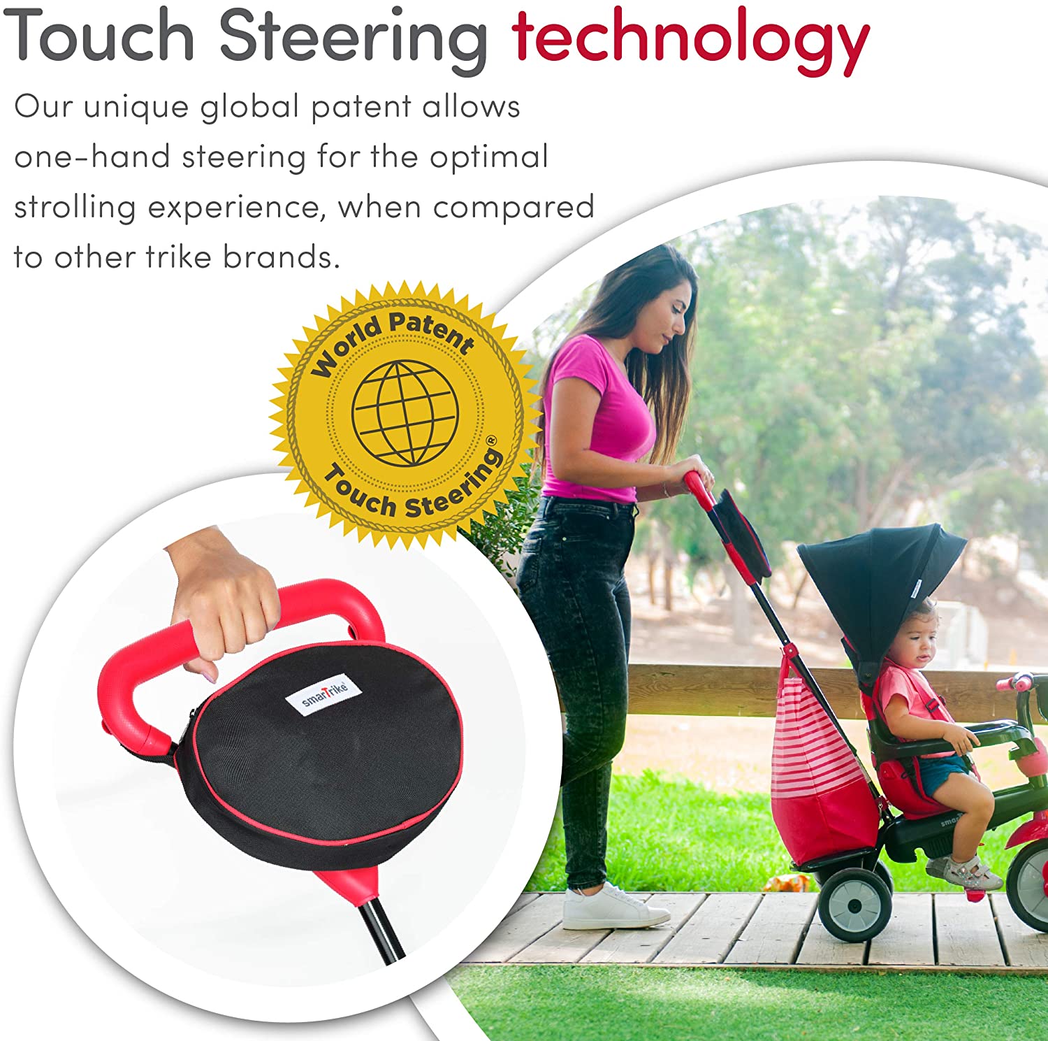 Smartrike Swing DLX Baby Tricycle, Red