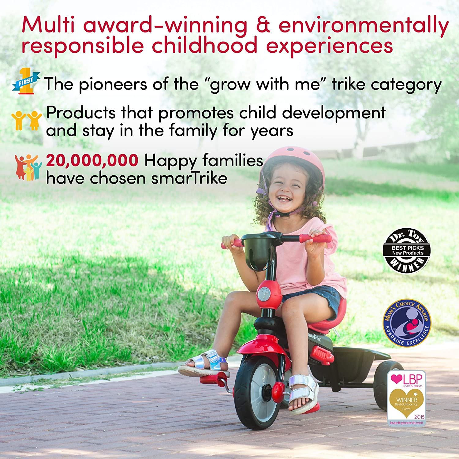 Smartrike Swing DLX Baby Tricycle, Red