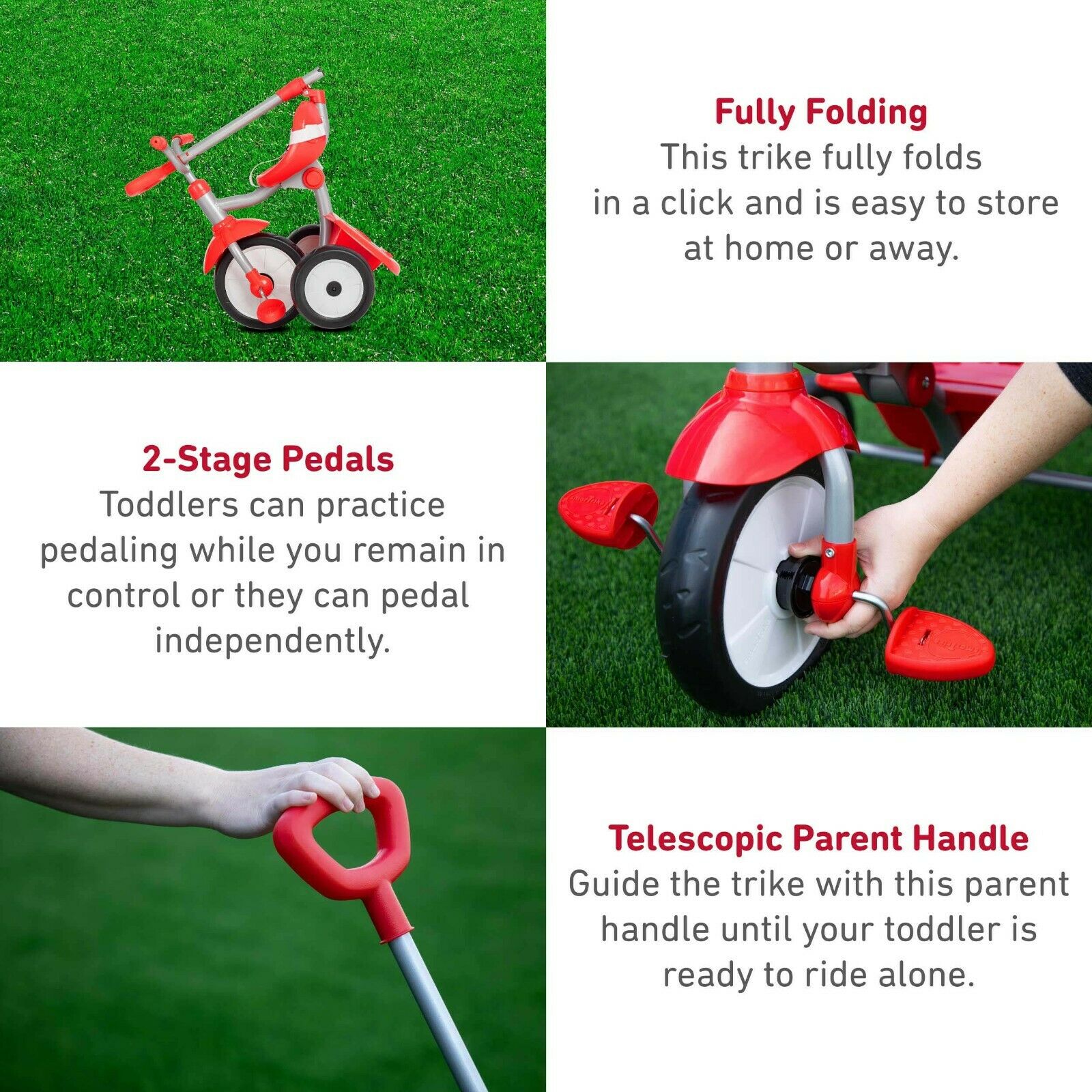 Smartrike Folding Fun Tricycle Red