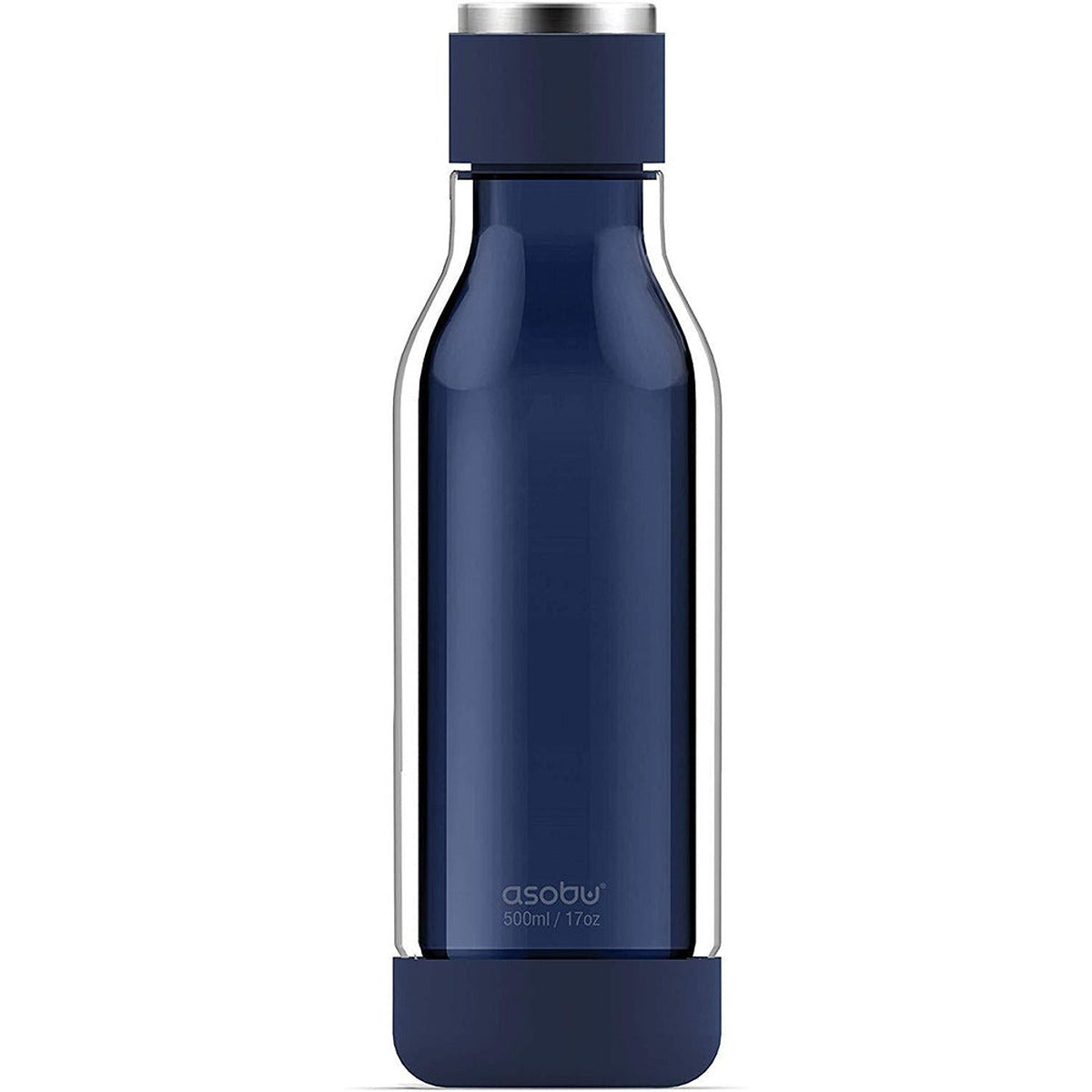 Asobu ASOBU Inner Peace Glass and Tritan Encased 17 Ounce Travel Water Bottle - Blue
