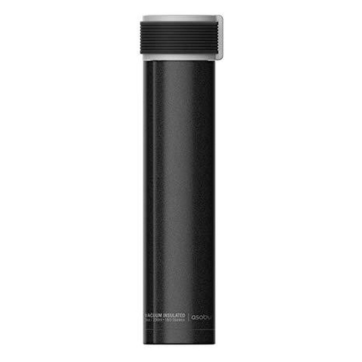 Asobu ASOBU Skinny Mini 8oz Fashion Forward Double Walled Stainless Steel Insulated Water Bottle Black