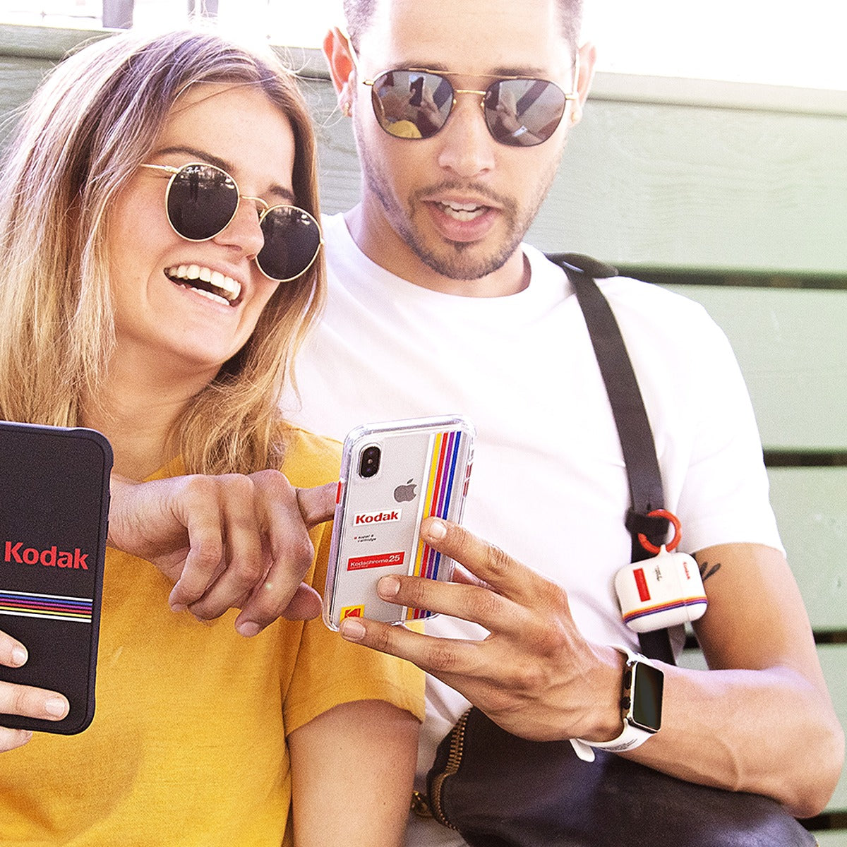 Case-Mate CASE-MATE Kodak AirPod Case - Striped Kodachrome Super 8