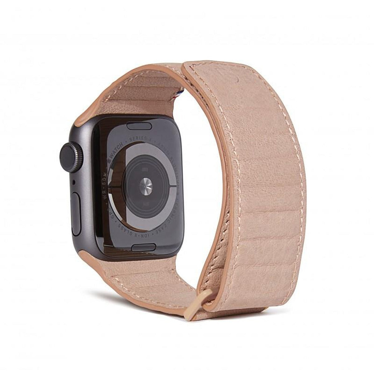 Decoded DECODED 42-44mm Leather Magnetic Traction Strap for Apple Watch Series 5, 4, 3, 2, and 1 - Pink