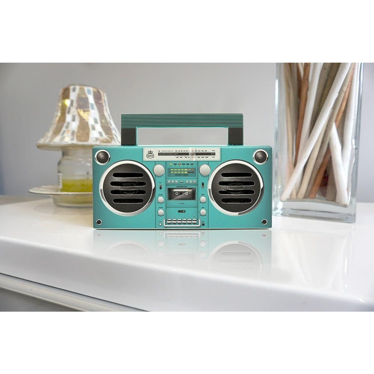GPO GPO Bronx Boombox Bluetooth Portable Speaker Aqua