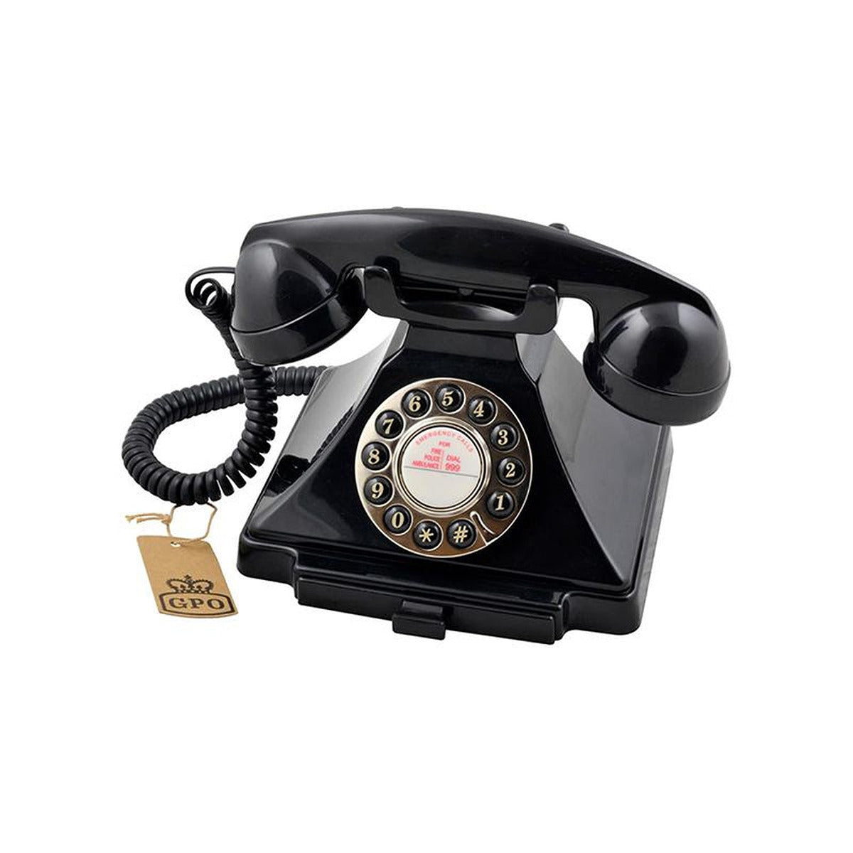 GPO Retro GPO 200 Rotary Hotel Phone Carrington Black