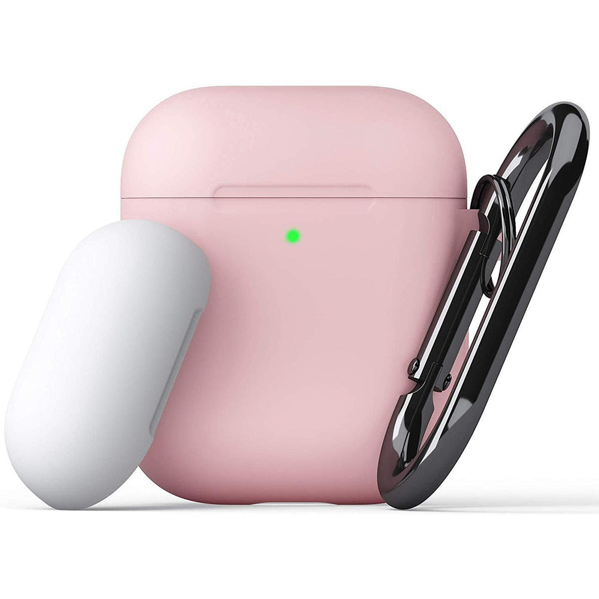 KeyBudz KEYBUDZ PodSkinz Switch Case with Carabiner for AirPods 1 & 2 - Blush Pink