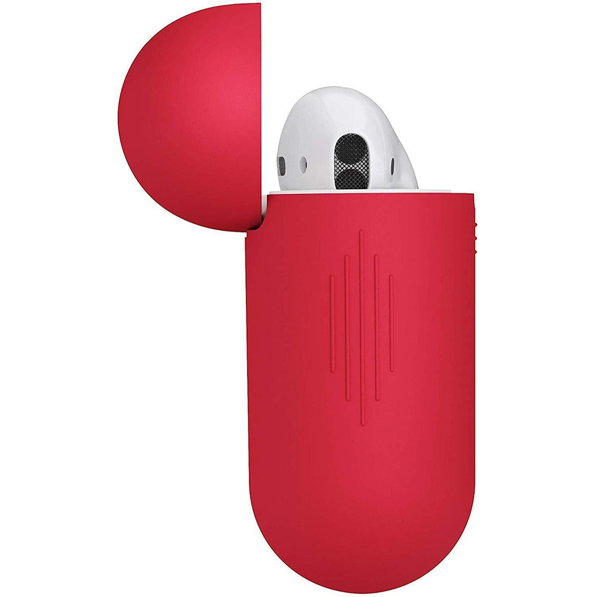 KeyBudz KEYBUDZ PodSkinz Switch Case with Carabiner for AirPods 1 & 2 - Red