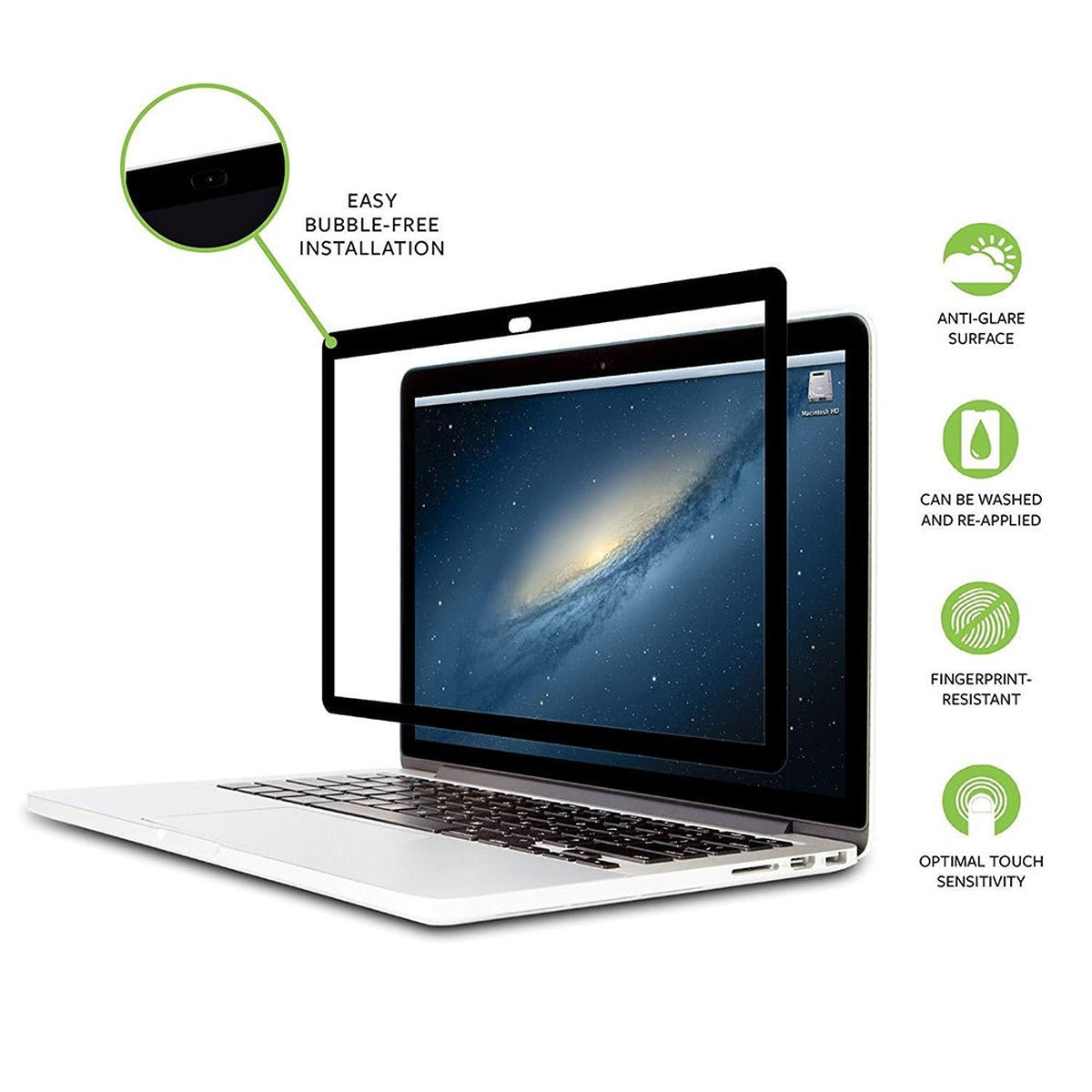 Moshi MOSHI iVisor NEW Macbook Pro 15 Anti-Glare Screen Protector - Black ( Clear / Matte )