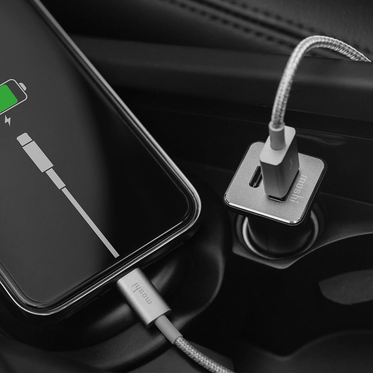Moshi MOSHI QuikDuo Car Charger with USB-C and USB-A Port
