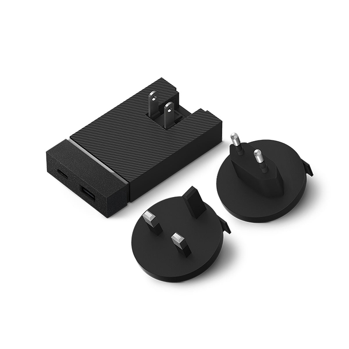 Native Union Native Union - Smart Wall Charger with 2-Ports PD (USB-A + USB-C) 18W and International Adapters - Slate