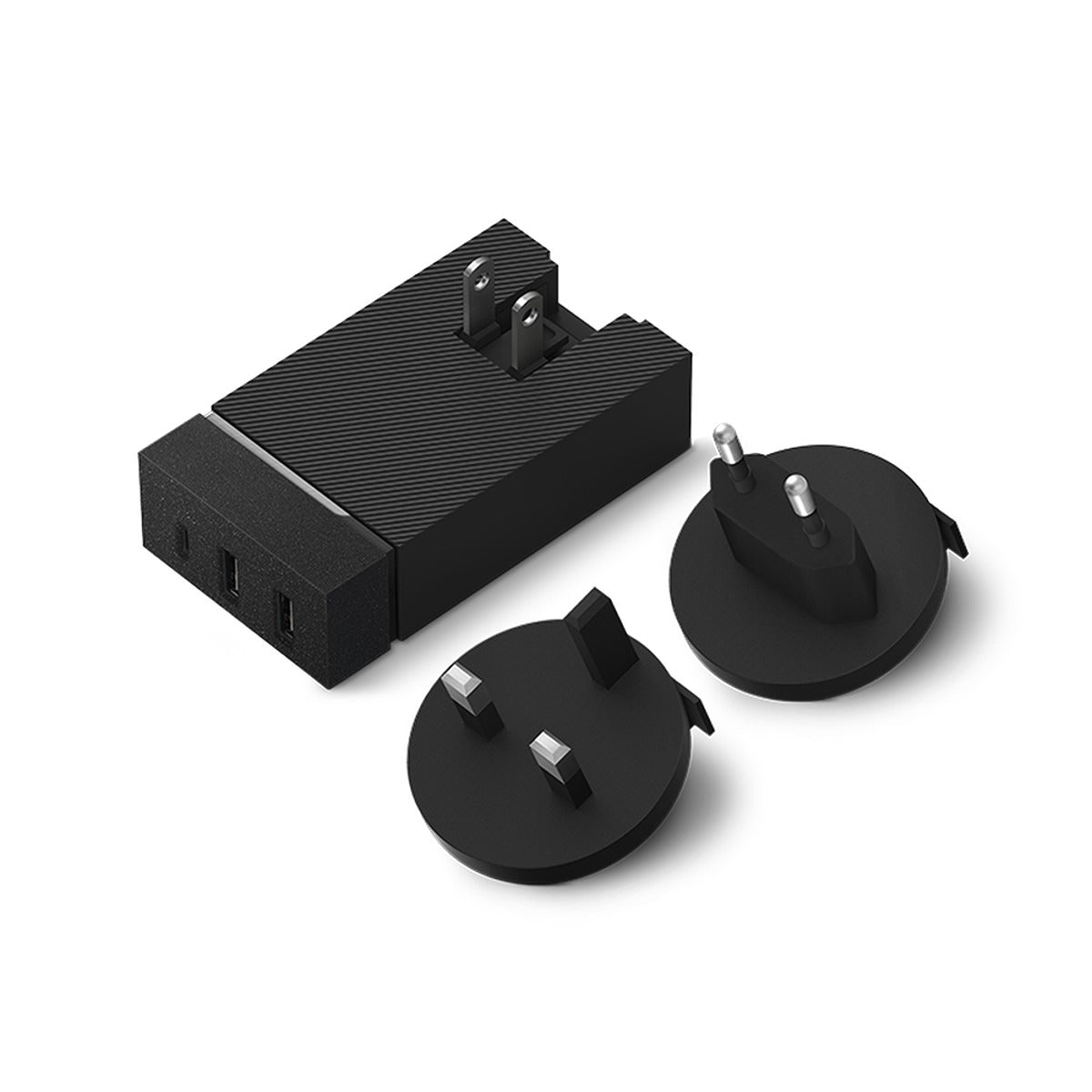 Native Union Native Union - Smart Hub Wall Charger with 3-Ports PD (2x USB-A + 1 USB-C) 45W and International Adapters - Slate