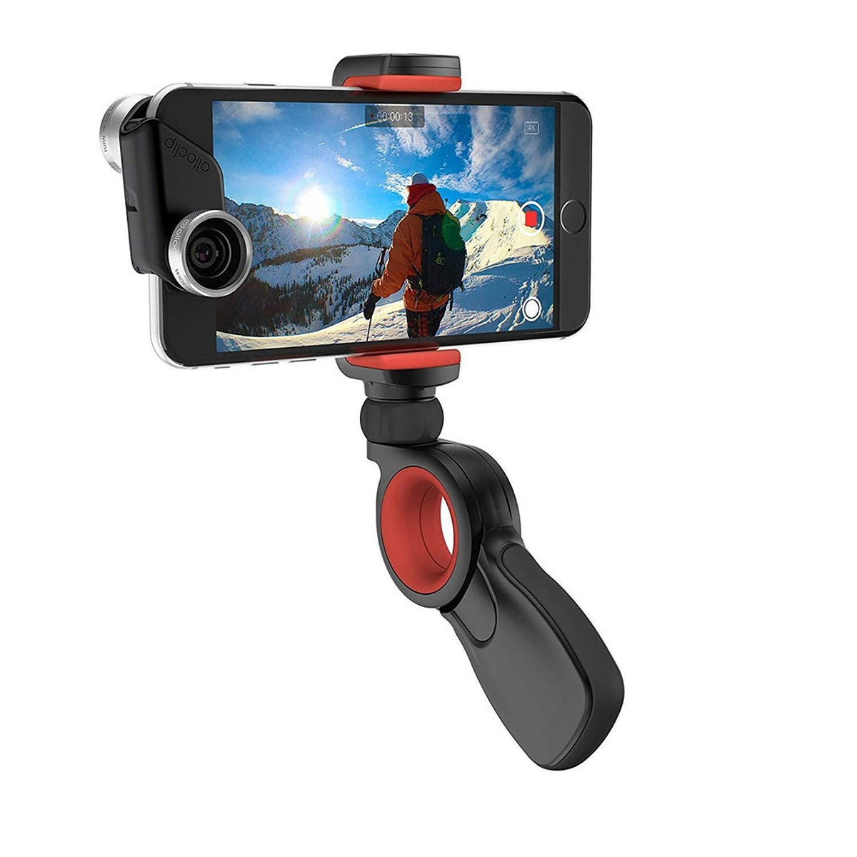 Olloclip OLLOCLIP Pivot Grip Universal Black / Red