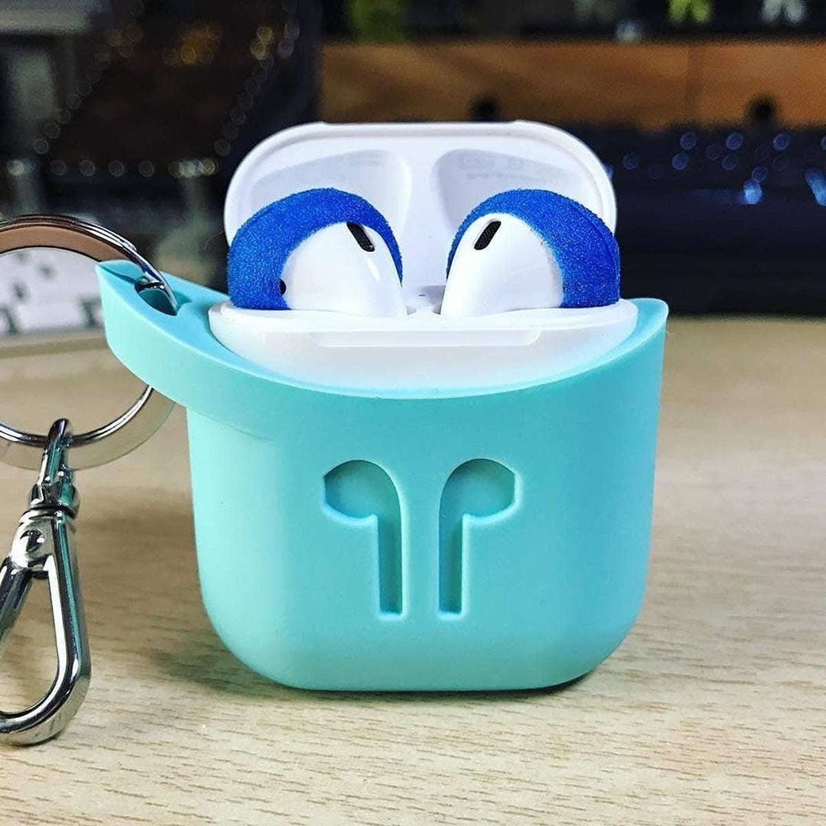 Pod Pocket PODPOCKET Silicone Case for Apple AirPods Aqua Blue