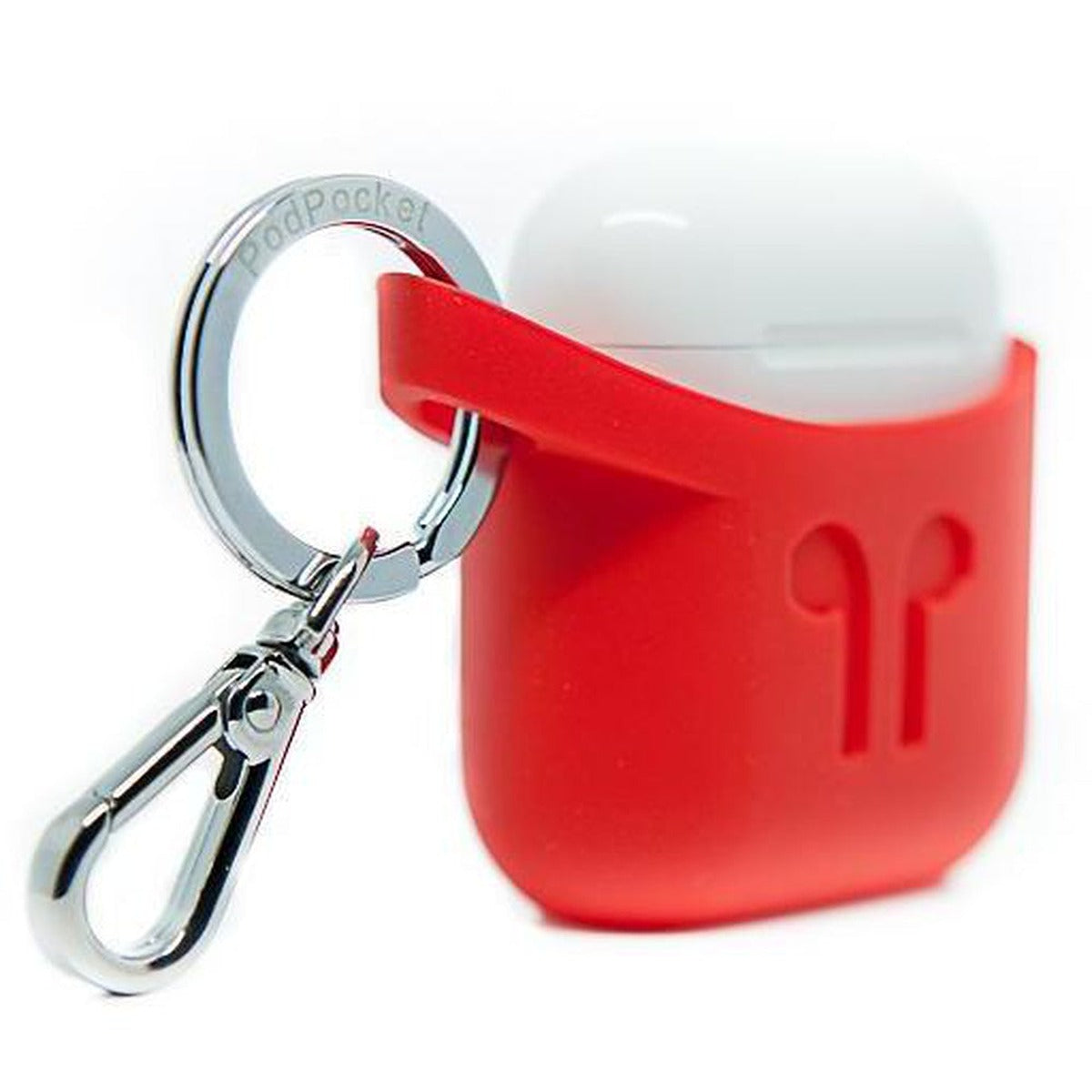 Pod Pocket PODPOCKET Silicone Case for Apple AirPods Blazing Red