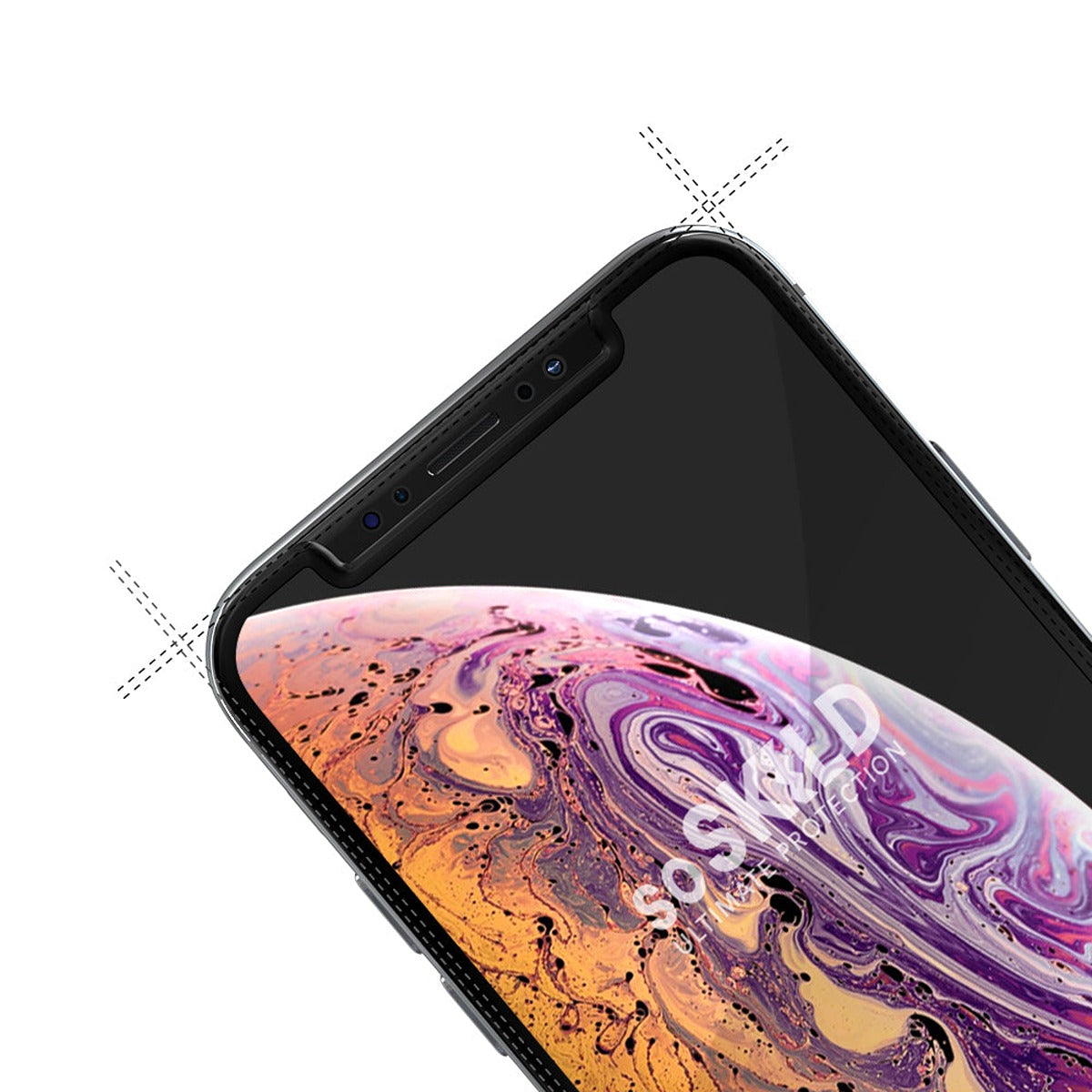 SoSkild SO SKILD iPhone XS/X Absorb Impact Case Transparent & Tempered Glass Screen Protector