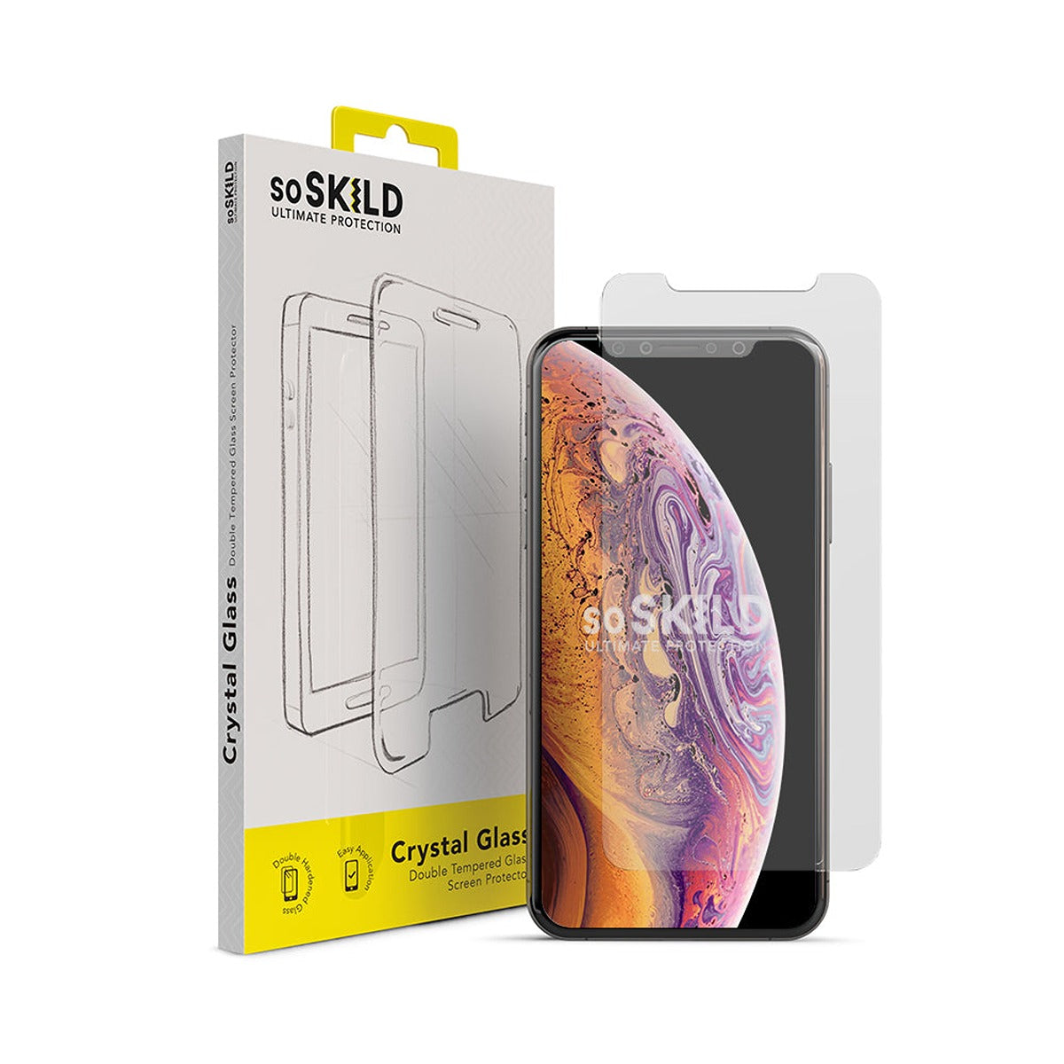 SoSkild SO SKILD iPhone XS/X Defend Heavy Impact Case and Tempered Glass Screen Protector