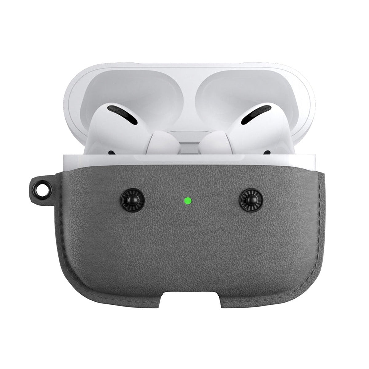 Woodcessories WOODCESSORIES AirPod Pro Leather Necklace - Stone Gray